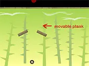 Playing the free online physics puzzle game Destroyer, creating a block to knock over objects and break the black ball