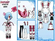 Plenair Dressup game screenshot showing a female character being dressed in a stylish outfit, free online fashion game on PlayArcadeHub