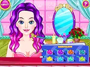 Princess Hair Stylish free online makeover game screenshot, stylish princess with a gorgeous new hippie chic hair color