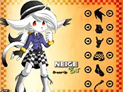 Neige The Cat Dress Up free online game, featuring a cute cat wearing stylish clothes