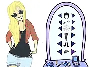 Screenshot of Choose Your Style dress-up game, showing a character model and various fashion clothing options and accessories, play free online.