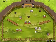 Barbarian Football game screenshot, two barbarian warriors fighting over a burning football, free online sports arcade game