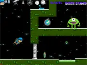Blue Boy Adventure game screenshot, playing free online platformer game, Blue Boy shooting and collecting space elements