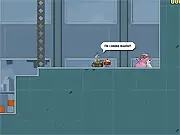 R.I.F.T. free online portal puzzle game pushing boxes and grabbing batteries to get the cake