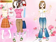Kysa Dressup free online fashion game character styling and wardrobe selection