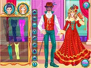 Play Ellie and Daniel Masquerade Ball free online couple dress-up game