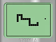 Tokia Snake Classic free online game, retro snake game with monochrome screen, play on PlayArcadeHub