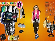 Angela Girl Dressup free online game featuring rugged gothic style fashion sweaters and iconic bags
