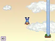 Risky Freefall! free online game, one-button timing challenge, parachute jump game, extreme sports