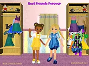 BFF Dressup Coordinated Fashion free online game, style two best friends with matching outfits on PlayArcadeHub