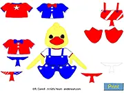 Patriotic Duck Dressup free online dress up game for kids and family