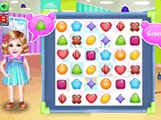 Babies First School free online game screenshot showing cute babies learning alphabet letters and colors