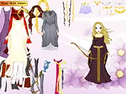 Lise Costume Dressup free online game showing a girl in an elegant medieval dress
