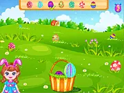 Play Easter Egg Painting online free game, find and decorate Easter eggs, color and design holiday art