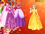Oldwyn Gown Dressup free online game model wearing an elegant royal gown