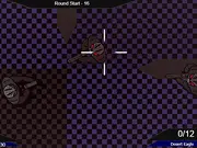 Gameplay screenshot of the free online action shooter ProTesla showing the character with a gun fighting multiple enemies in a side-scrolling environment