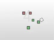 Block Bash free online fast-paced arcade game screenshot showing green and red squares