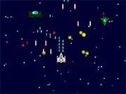 Codename Ezekiel vertical scrolling shooter game gameplay screen, spaceship firing at enemies, free online arcade shmup