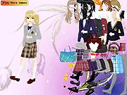 Lu School Uniform Dressup free online game schoolgirl Lu wearing a stylish uniform outfit