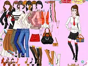 Happy Young Girl Dressup free online game featuring a confident teen in cool, chic clothes
