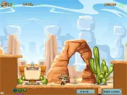 Cowboy Way free online shooting game - Sheriff Bill in the Wild West shooting enemies to collect money and reach the Bank.