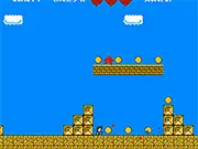 Waterboy retro platformer game screenshot showing the hero shooting a water ball at a fire monster