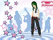Glamorous Punk Girl Dress Up free online fashion game blend punk glamour style
