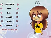 Nekopunch's Dress Up free online game screenshot, character creator with anime-style clothes, Otaku fashion game