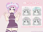 Motion Dress Up free online fashion game, stylist game for girls, dressing up a model for a pose, PlayArcadeHub