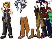 America's Dress Up Free Online Fashion Game screenshot, girl dressed in casual American style clothing