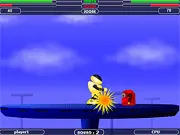 Bothobot 2 Fighters online game screenshot, two robots fighting, pixel art action game, free fighting game on PlayArcadeHub