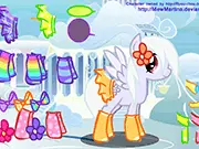 Mellow Pitch, a custom My Little Pony character, waiting to be dressed up in a colorful outfit.
