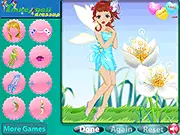 Tinkerbell Dress Up free online game screenshot - fairy character with various clothes and wings