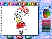 Talking Tom Drawing Artist free online coloring game screenshot showing the character and art tools on PlayArcadeHub