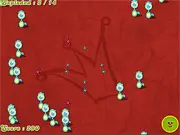 Gogly Gogly online game screenshot, showing a knight fighting a group of colorful, cartoon-style monsters, with some being red and some being green or pink