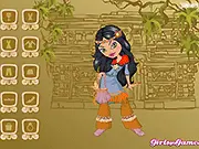 Native Beauty Dress Up Online game screenshot, character wearing traditional and modern accessories and clothing, fashion game