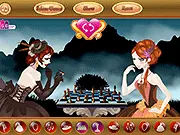 Playing Chess Dress Up free online fashion game, styling girls who love both chess and fashion