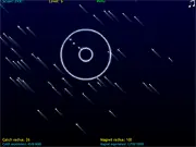 Stellar Hunter gameplay screen, collecting stars in the sky with relaxing music