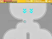 Angular Momentum free online puzzle game - guide a ball using its momentum to reach the exit while avoiding reset generators.