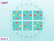 Play LogicC online free puzzle game, rotate squares to match shapes, brain teaser game