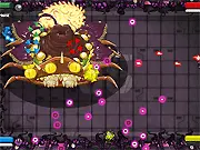 Screenshot of the Gornax Boss Shooter game showing a giant metallic boss being targeted and shot by multiple friendly mech robots.