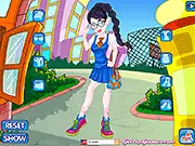 The girl posing with a backpack and a stylish outfit, ready for class in the Ready for School Dress Up online game