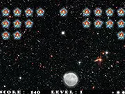 Launching a brightly colored ball towards red stars and yellow power-up stars in the puzzle game Bloom Star Ball