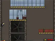 Firestarter online game, a character escaping a burning building by wall-jumping