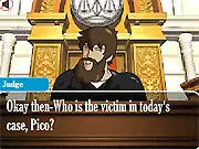 Pico Ace Attorney free online game, a visual novel with courtroom setting