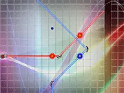 Playing Prisme free online laser puzzle game with colored lights, prisms, and flowers