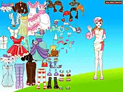 Katie Dressup free online fashion game, being a personal stylist, choosing clothes and accessories for Katie