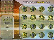 The Hidden Rings free online puzzle game where players click tiles to find golden rings and avoid the wizard