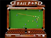 Top-down view of an 8 Ball Pool table, showing the cue ball about to strike the object balls with the 8-ball in the center