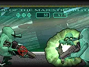 Majestic free online space shooter game, vaporize the enemy boarding party, intense arcade defense game
